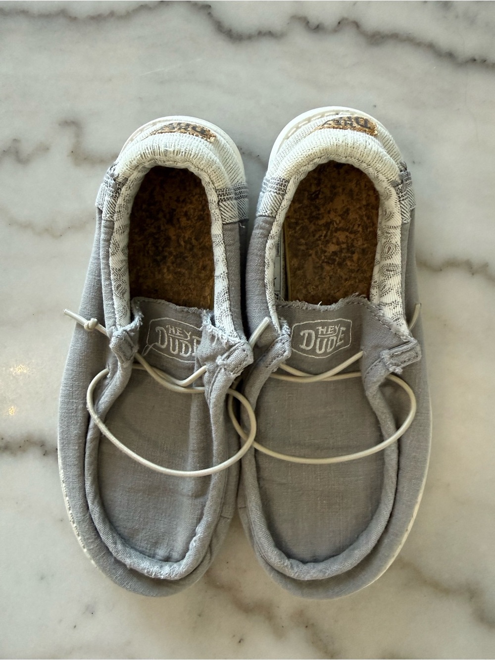 Hey Dude Kids Slip-On Shoes in Light Gray